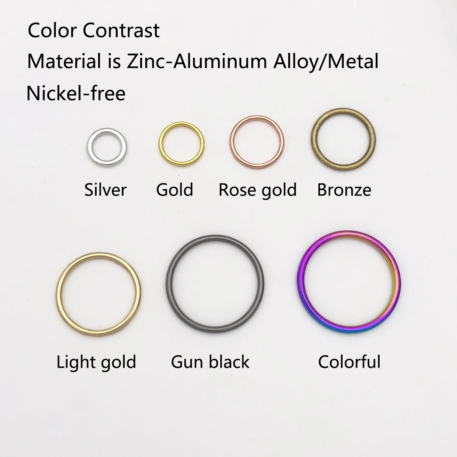 100PCS Bra Ring Slider Hook Strap Nickel-free Lingerie Shoulder Adjusters Buckle Garment Making DIY Accessories