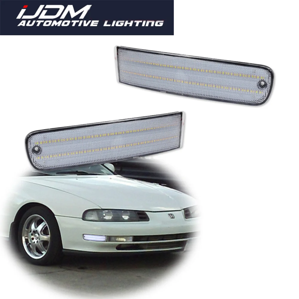 For Honda Prelude 1992 1993 1994 1995 1996 Car LED Front Bumper Outer Side Marker Turn Signal Lights Parking Light Running Light