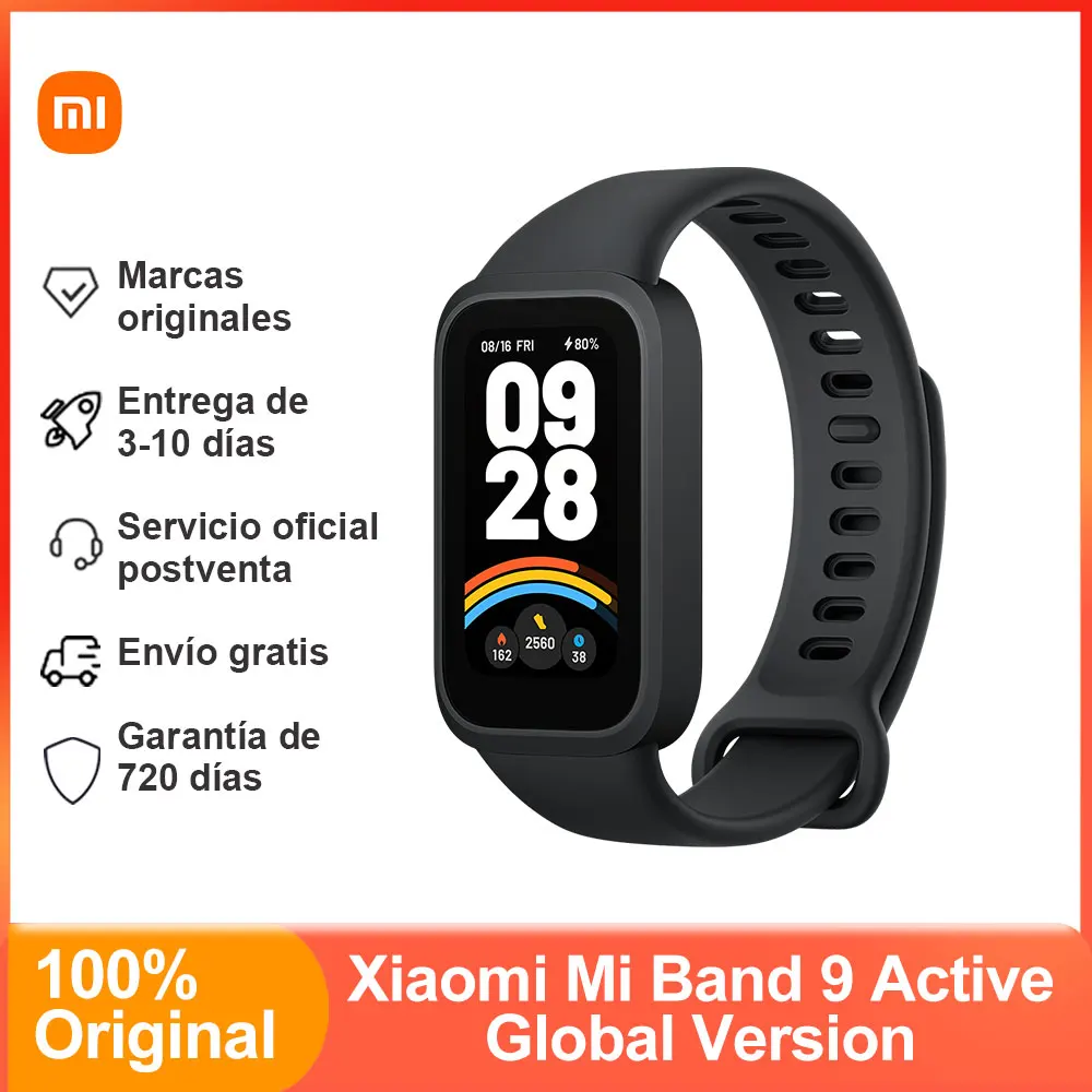 Xiaomi Mi Band 9 Active Smart Bracelet, 1.47'' TFT Screen, Heart Rate Monitoring SpO₂ Tracking, 50 Sport Modes BT5.3 Smart Band