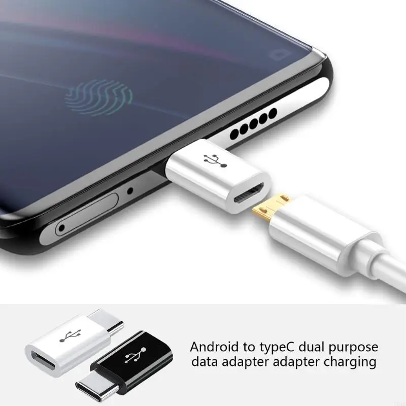 781E 30Mbps Convertidores carga Micro USB Femenino a Tipo C Adaptador masculino para auriculares tabletas teléfonos