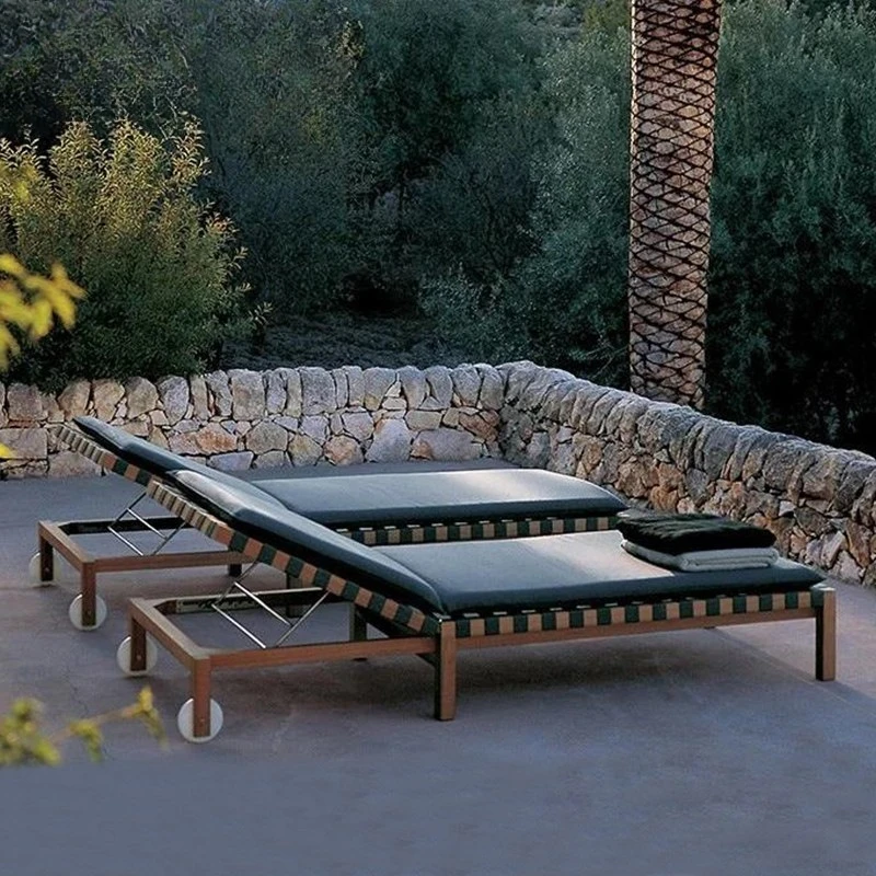 

Outdoor bed open-air garden balcony nap lounge chair leisure rattan chair folding bed swimming pool rattan leisure furniture