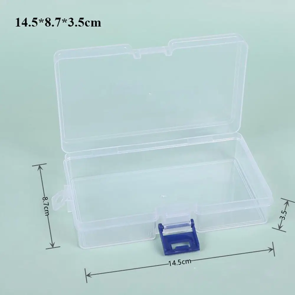 

Портативный квадратный ящик для хранения, прозрачный прочный чехол для мелких предметов, пластиковый органайзер для мелочей, держатель для электроинструментов