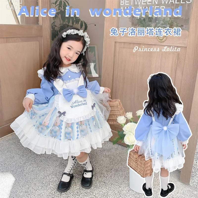 Dress Girls Baby Cute Lolita Style Birthday Party Dress Bridesmaid Wedding Dresses Princess Vestidos Autumn Summer Costume Girl