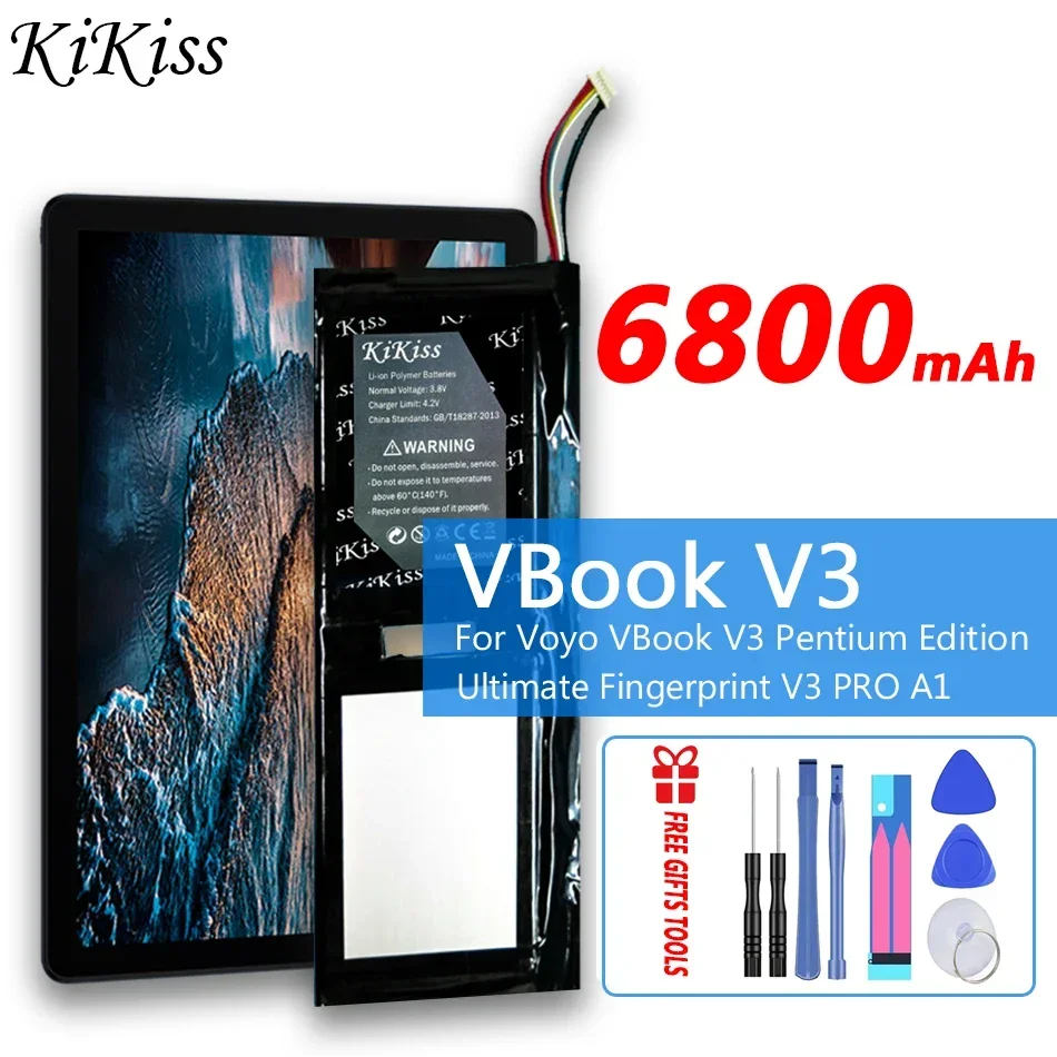 

Аккумулятор KiKiss 6800 мАч для Voyo VBook V3 Pentium Edition Ultimate Fingerprint V3 PRO A1