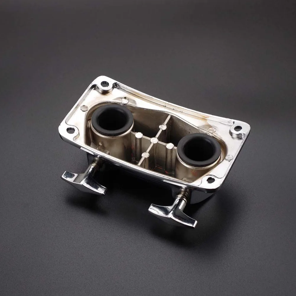 

Premium Metal Drum Bracket Double Holes Holder Cowbell Connector Durable Stand Accessory For Percussion Instruments