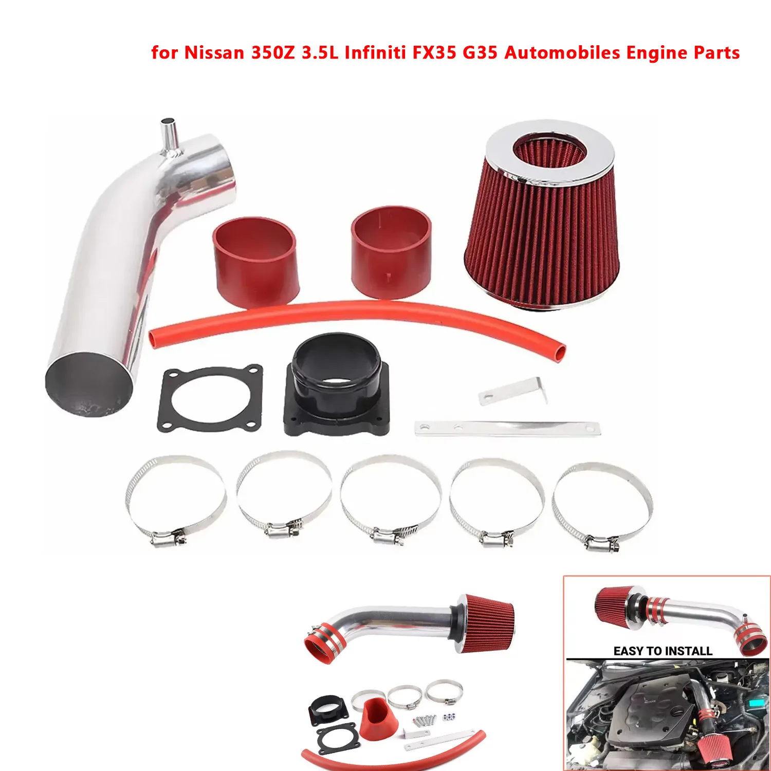 3-Inch cold intake pipe for 2003-2006 Infiniti FX35 G35 Nissan 350Z 3.5L V6