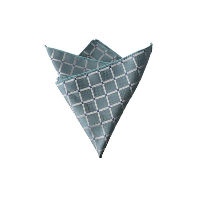 24 ซม.ใหม่อินเทรนด์สีชมพูลายสก๊อตสแควร์ Retro สีน้ําตาลสําหรับผู้ชายหรูหราโพลีเอสเตอร์ทอผ้าเช็ดหน้าอุปกรณ์จัดงานแต่งงาน Cravat ของขวัญ