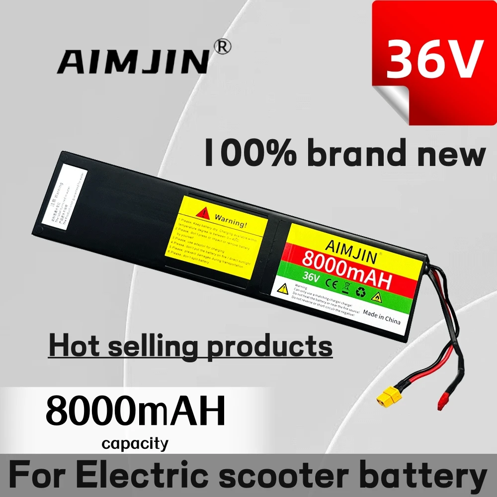 

10s3p 36V 8000mAh Lithium Ion Battery Pack JST +XT60 Connector Built - in BMS Suitable For Electric Bicycle Scooter