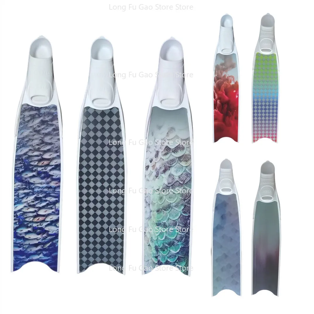 Unisex Lange Schwimmflossen aus Glasfaser für Männer und Frauen zum Freitauchen, Angeln und Jagen – Fußabdeckungen im einzigartigen Design