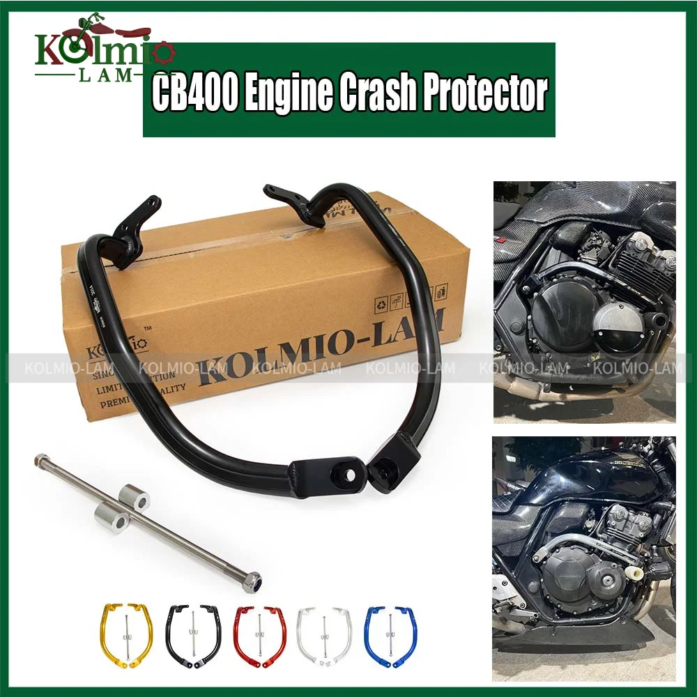

Fit for 1999 - 2023 Honda CB400 VTEC 1- 2 - 3 - 4 - 5 Motorcycle Engine Guard Crash Bar Bumper Frame Protector CB400SF CB 400