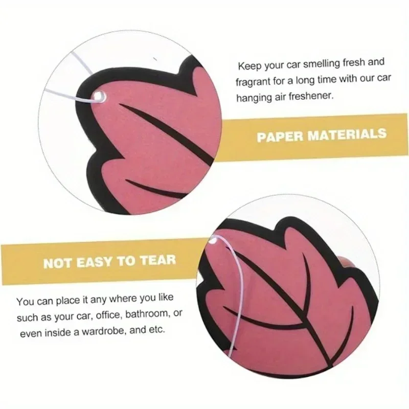 Family Pack Leaf Shape Car Air Freshener Natural Scented Tea Paper Auto Hanging Vanilla Perfume Fragrance Accessories Interior