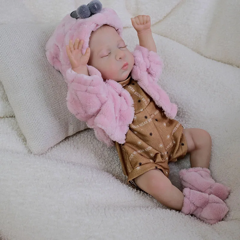 12inch Silicone Reborn Baby Doll Luna Multiple Layers Painting 3D Skin with Visible Veins Same as Pictures Mini Newborn Baby