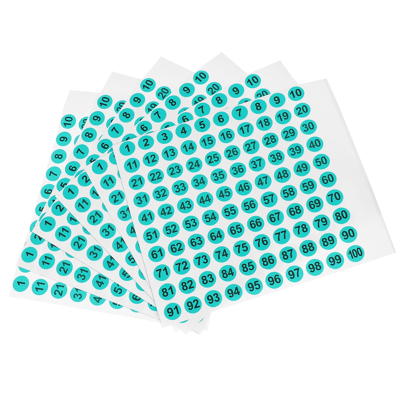 

100 Pcs Stickers Size Label Self-adhesive Number Double Paster Storage Paper Black Room Pasters