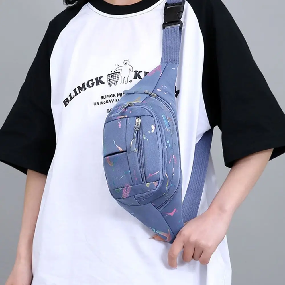 Multiple Compartments Women Sport Waist Bags Multifuntional Running Chest Bags Women Waterproof Crossbody Hot Stamping Letters