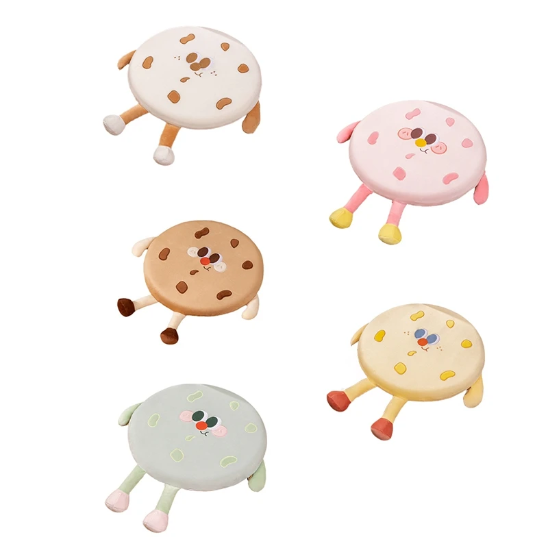 Biscuit Pillow Round Biscuit Plush Toy Realistic Food Snack Seat Cushion Plush Toy Prop Gift