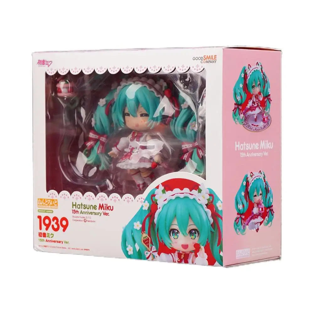 Hatsune Miku Q Clay 15Th Anniversary Edition 1939 Strawberry Shortcake Anime Figure Model Toys for Girls Birthday Toys Hobbies