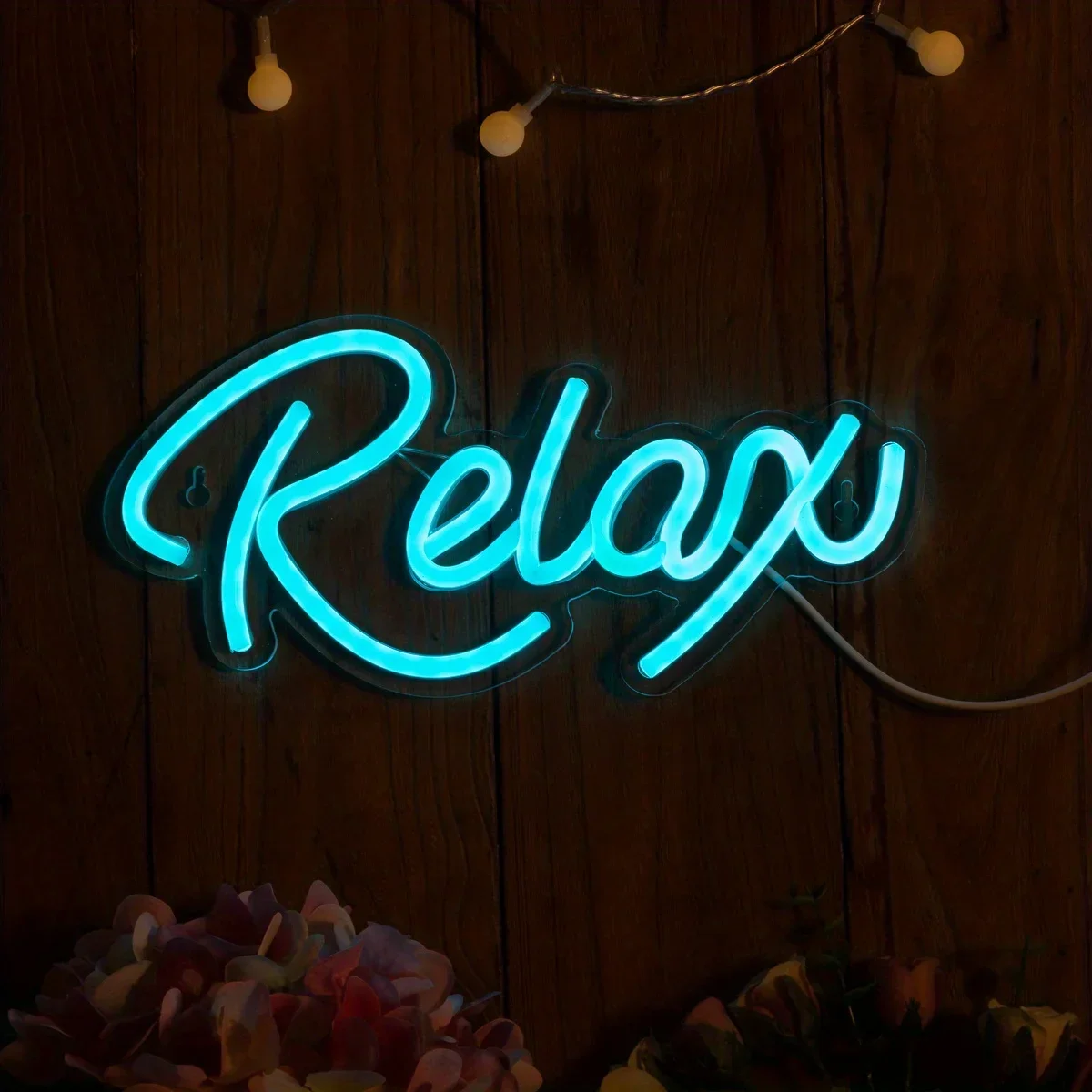1pc Modern Neon Light USB LED Sign For Home And Party Decor - Relaxing Letter Design For A Relaxing Atmosphere