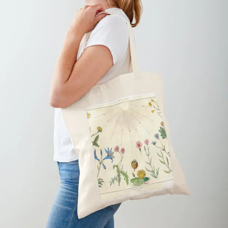 

Carl Linnaeaus's Flower Clock from Dictionnaire Pittoresque d’Histoire Naturelle, 1836 Tote Bag Fabric bag