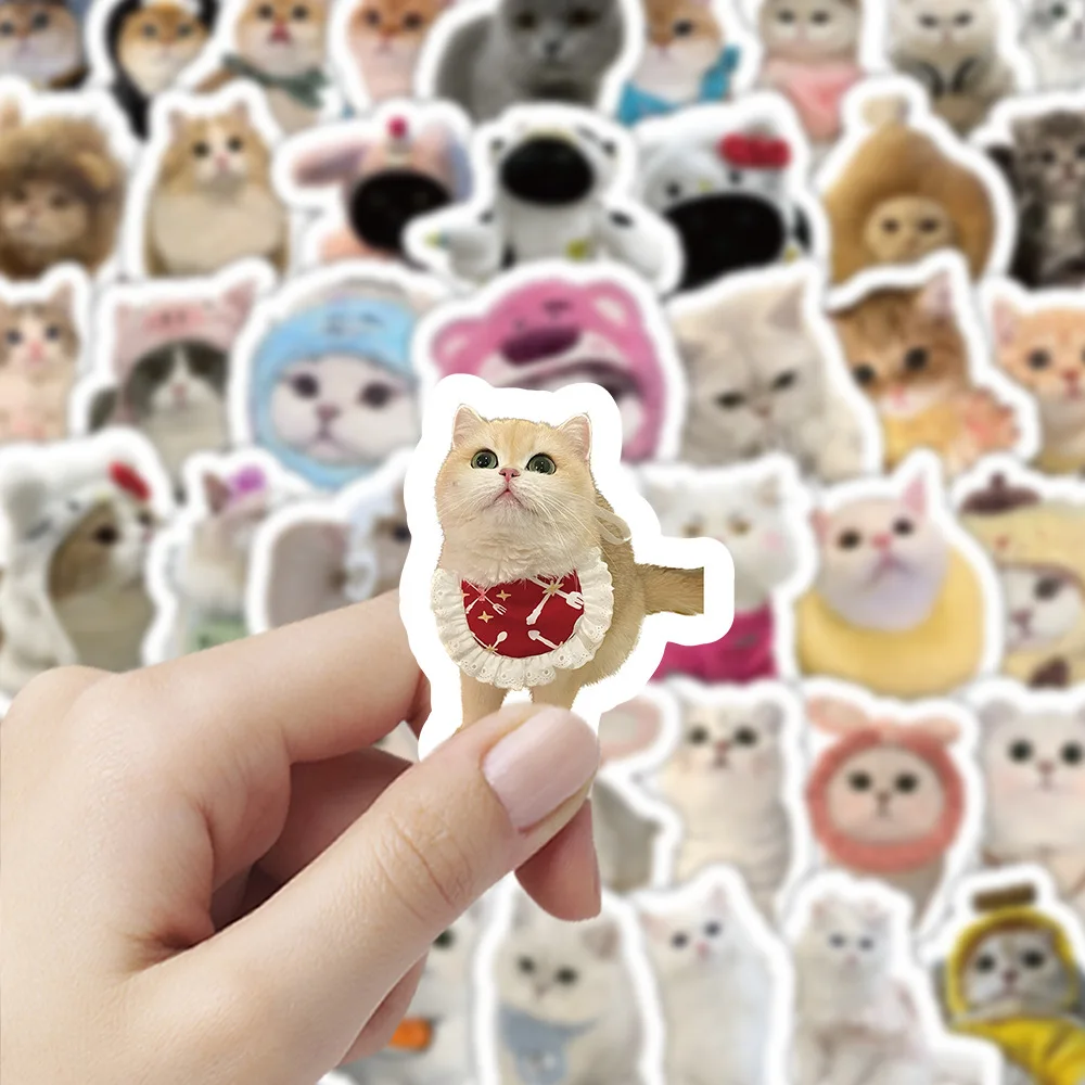 10/30/50/100PCS Internet Celebrity Cat Stickers Cute Animal Meme Decals Funny Graffiti Kids Toys Luggage Laptop Guitar Car Bike