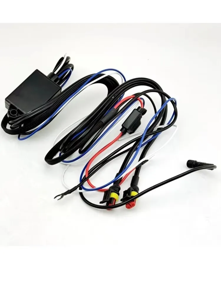 Motorcycle LED Wireless Remote Control Switch-One-To-Two-Headlight Wire Group Automobile Explosion Flash Wire Harness Far and Ne