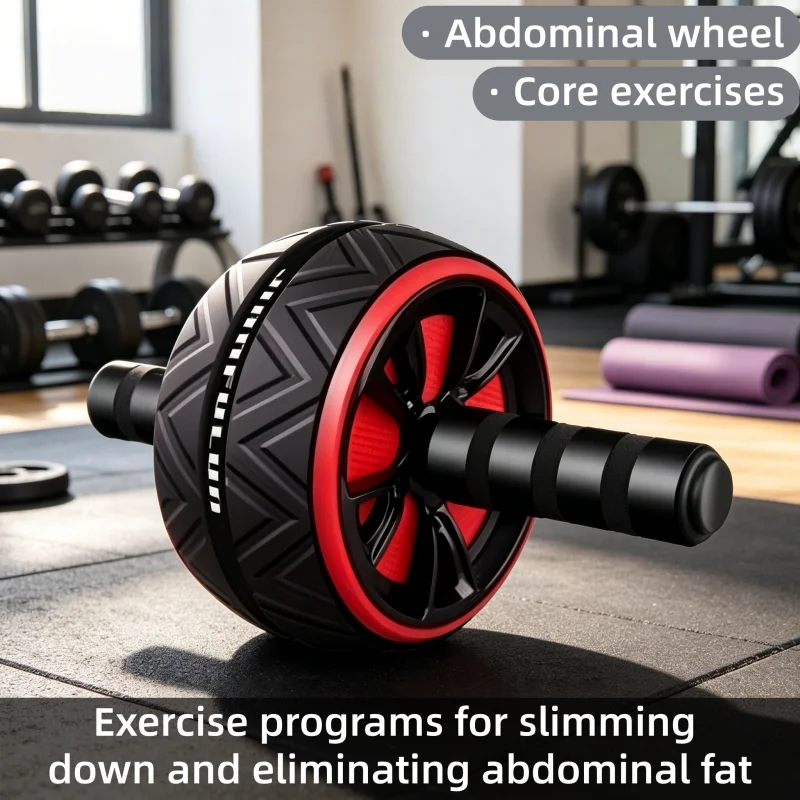 Roda Abdominal Universal Silenciosa para Treino de Core, Perda de Gordura Abdominal e Modelagem Corporal para Homens e Mulheres, Equipamento de Fitness para Uso Interno