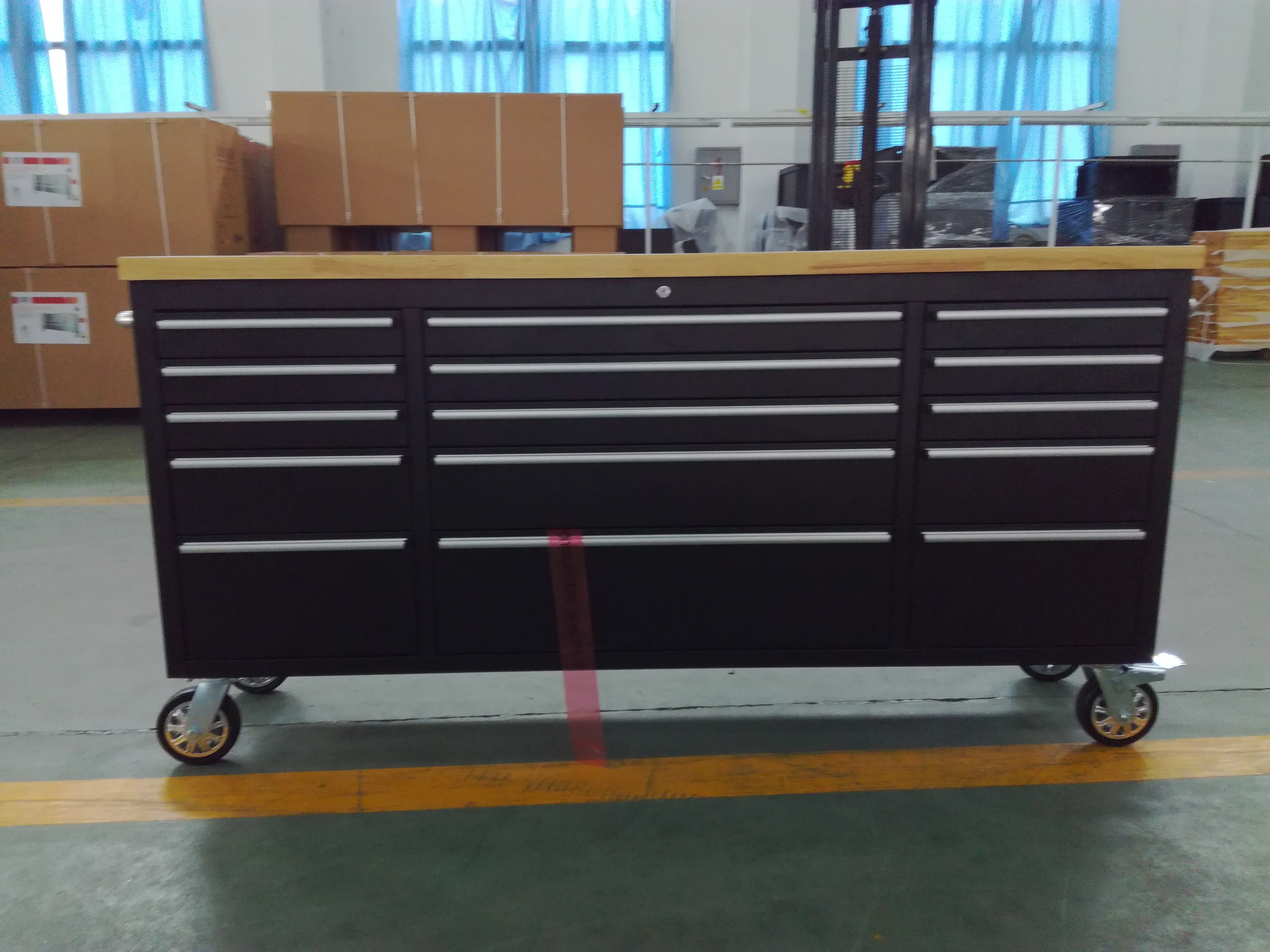 CRS Stainless Steel 72 Inch Red Rolling Tool Chests Garage Cabinets Box with Roller Customized Support OEM