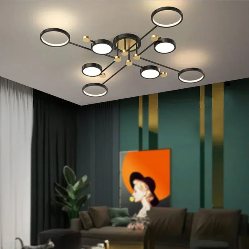 

Modern Minimalist Ceiling Light creative Living Room Villa LED Light Internet Famous Hallway Dining Room Household Dimming Lamp
