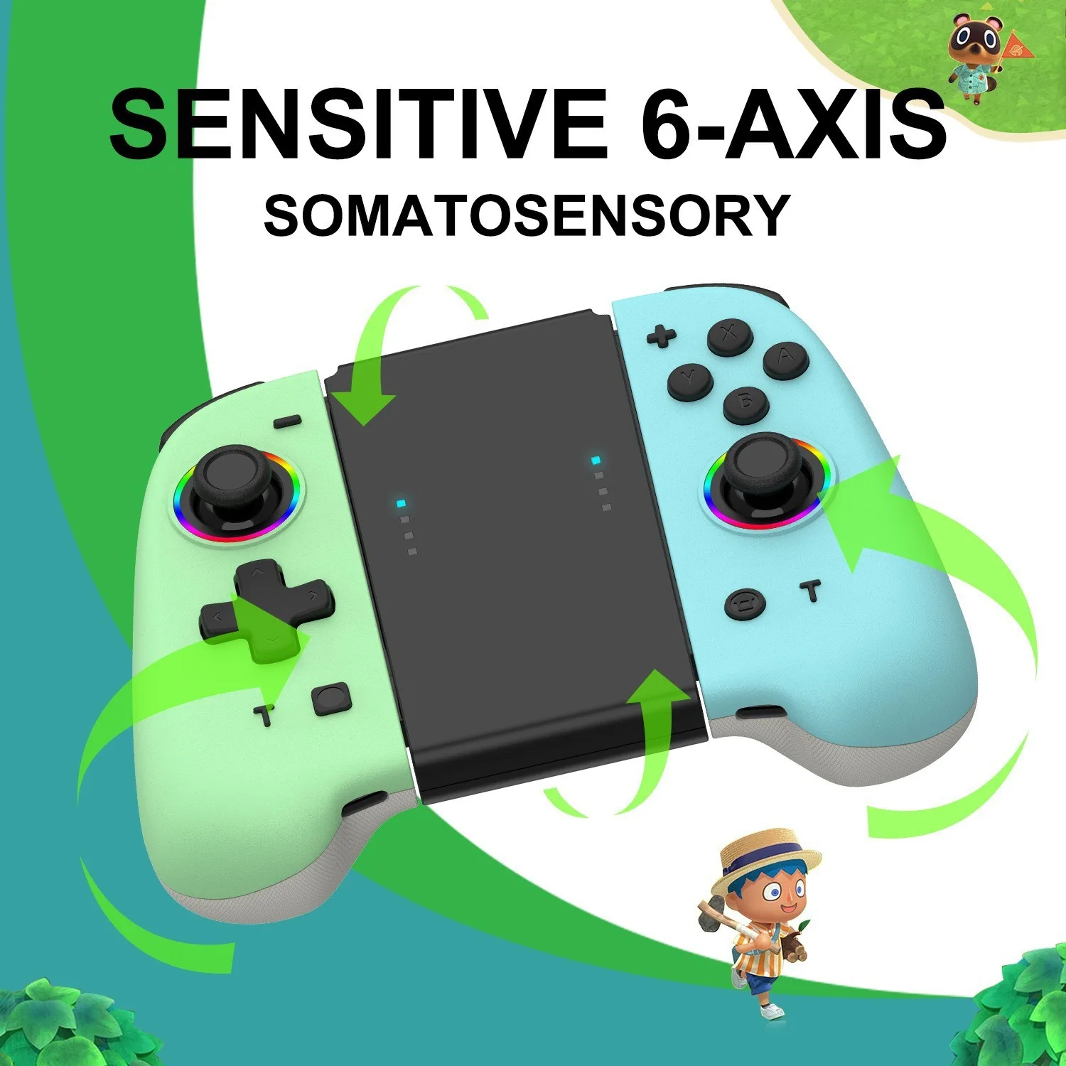 

Wireless Joypad Controller L/R For Nintendo Switch / OLED Lite Automatic Wake-up Gamepad Joysticks Con Crossing Six-axis