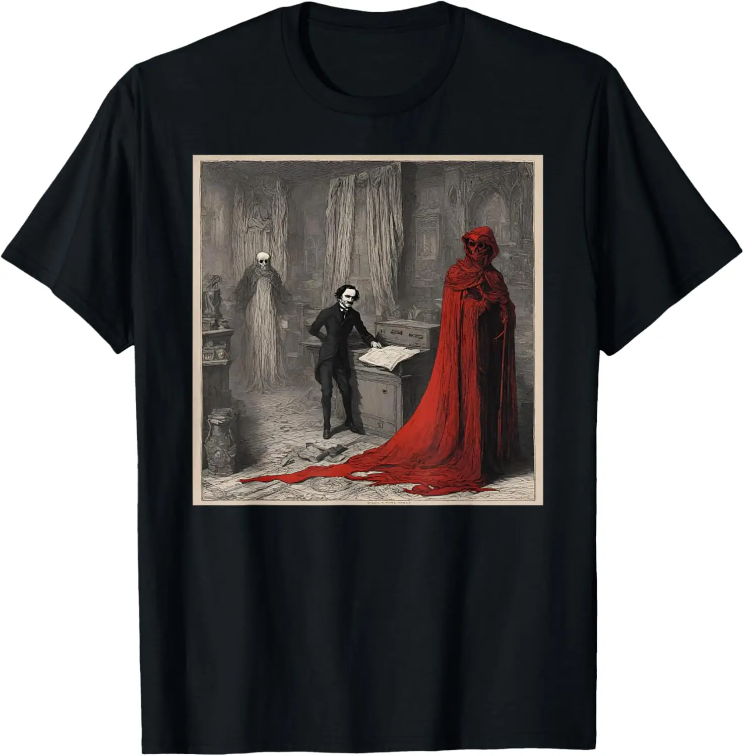 Edgar Allan Poe & The Mask of the Red Death T-Shirt