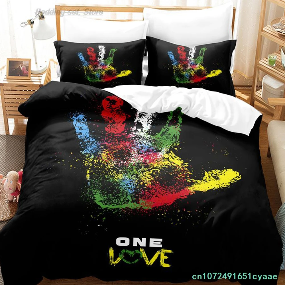 BoB Marley Bedding Set Single Twin Full Queen King Size Bed Set Aldult Kid Bedroom Duvetcover Sets 3D Print BoB Marley Camas