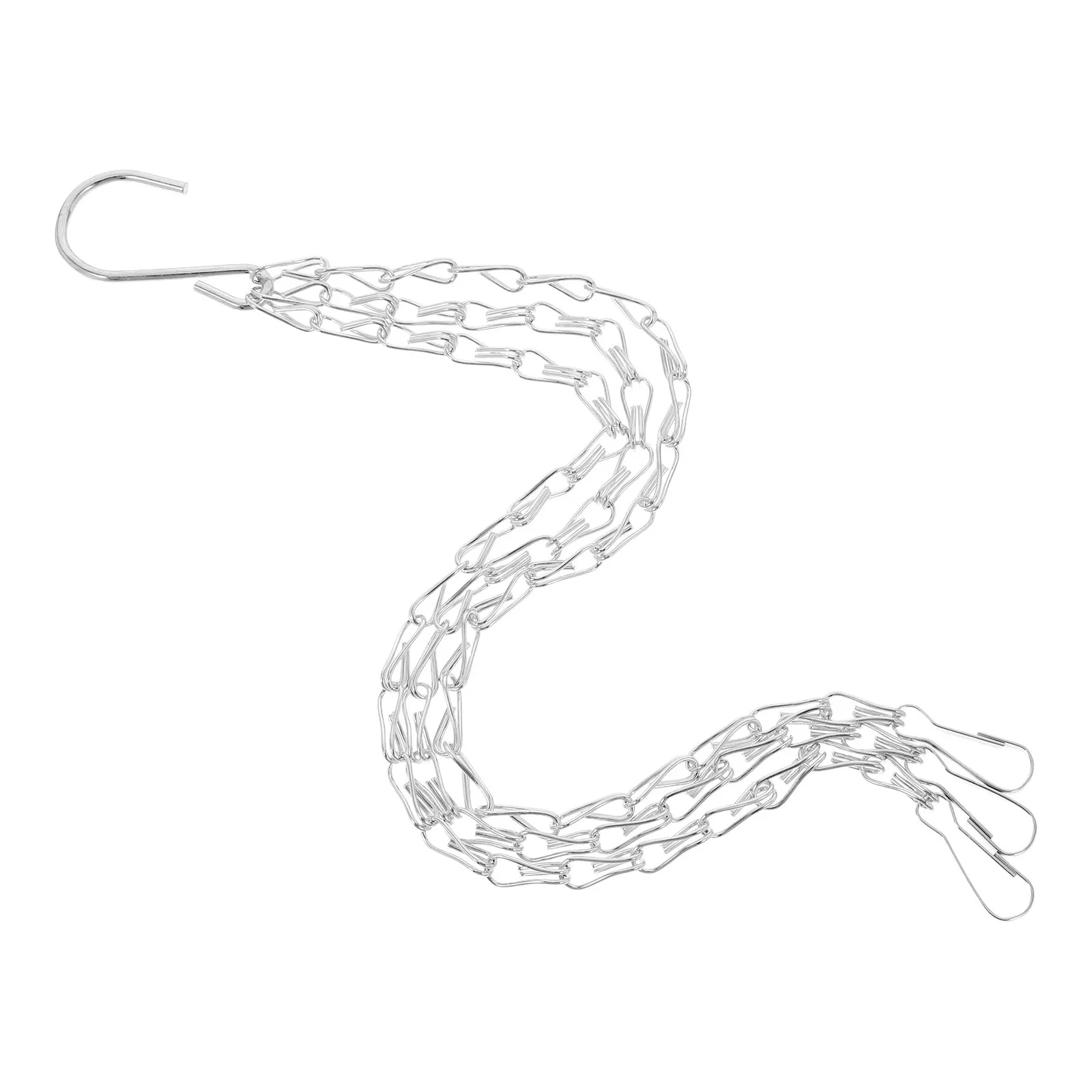 White Decorative Hanging Chain for Flower Pots Baskets Planters Outdoor Garden Balcony Patio Heavy Duty Iron