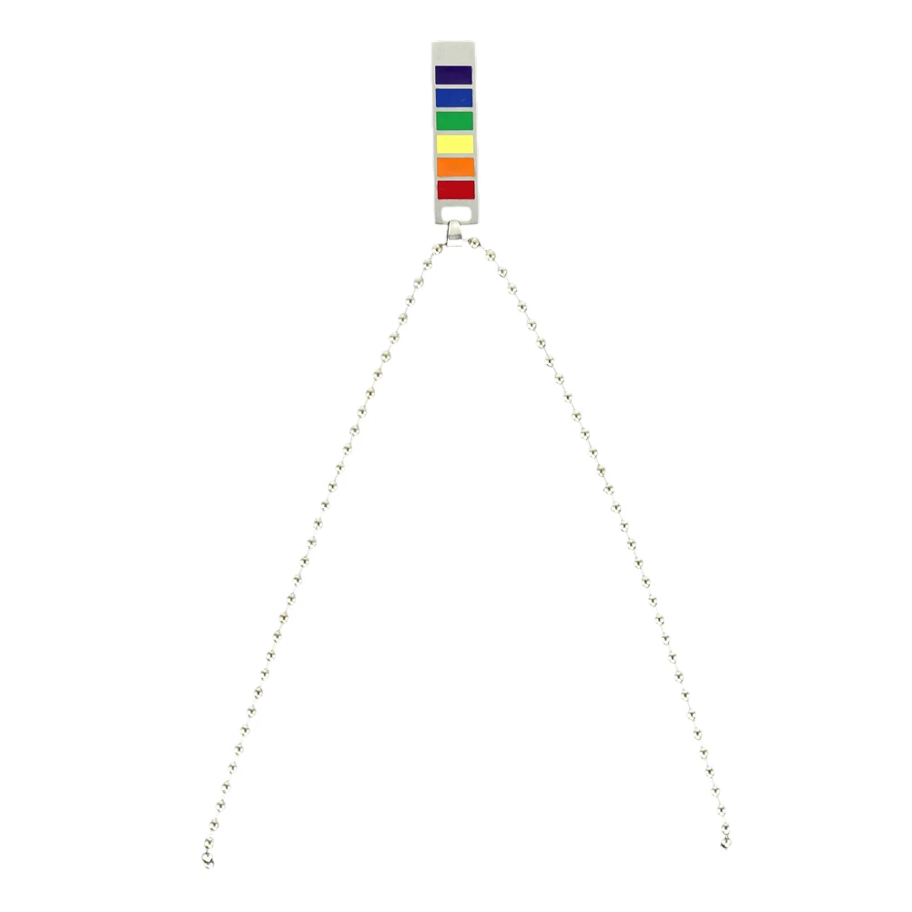

Rainbow Necklace Pendant Fashion Long Chain One Size Fits Most Women Men Pride Gay Bisexual Party Wear Durable