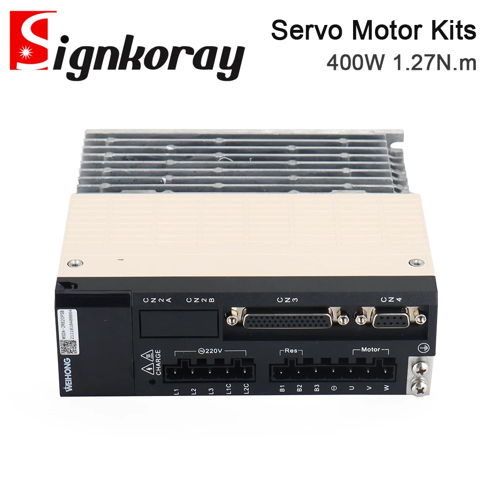 SignkoRay WeiHong WSDA 400 واط حافلة نوع محرك سيرفو سائق أطقم 1.27N.m 0.85A 220 فولت قيمة مطلقة مع الفرامل لجهاز التوجيه باستخدام الحاسب الآلي