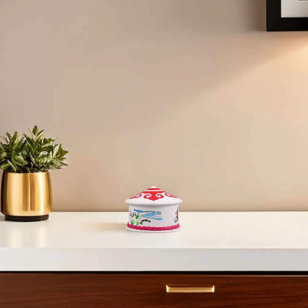 

2 шт., шкатулка для драгоценностей в форме юрта, новинка, имитация органайзера для хранения, чехол для путешествий, серьги, ожерелье, мини-держатель для безделушек