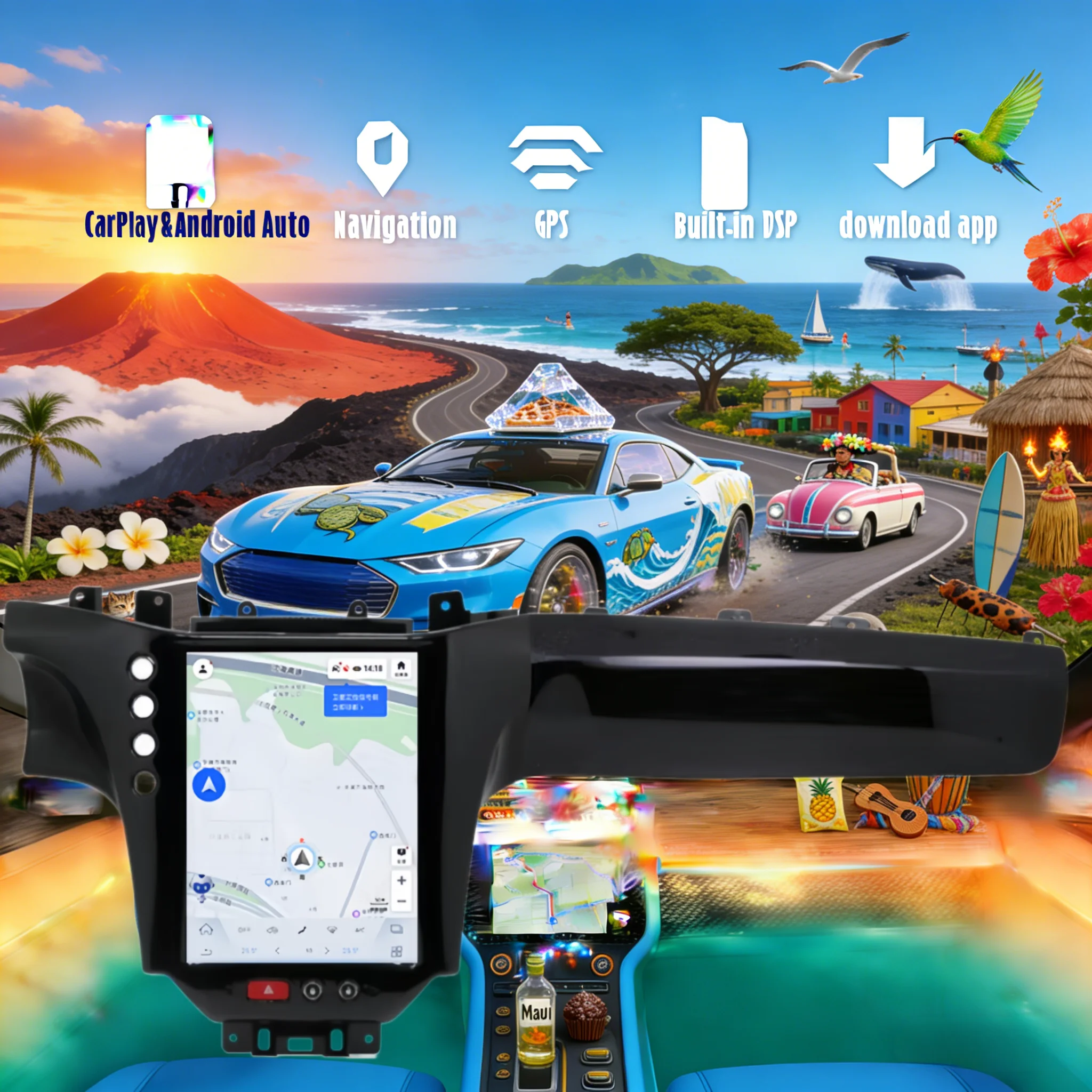 

12.1" L RHD Android 14 CarPlay Auto For Maserati GT GC GranTurismo 2007-2015 Screen Car Radio Multimedia Stereo Player GPS Head