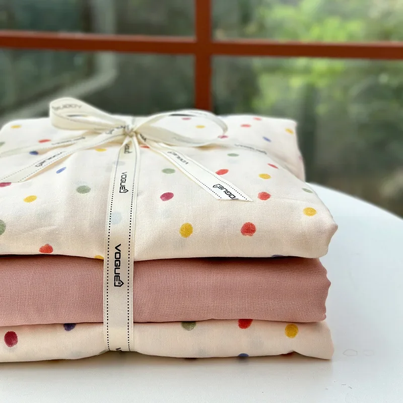 Customizable Four Seasons Cotton Aerobic Double Layer Yarn Printed Small 1.5/1 Four-piece Set