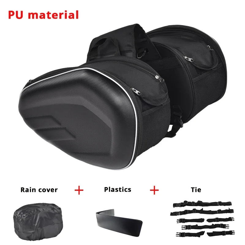 Motorcycle Waterproof Saddlebags 36L-58L Expandable Capacity Panniers Side Helmet Riding Travel Bags + Rain Cover image 6