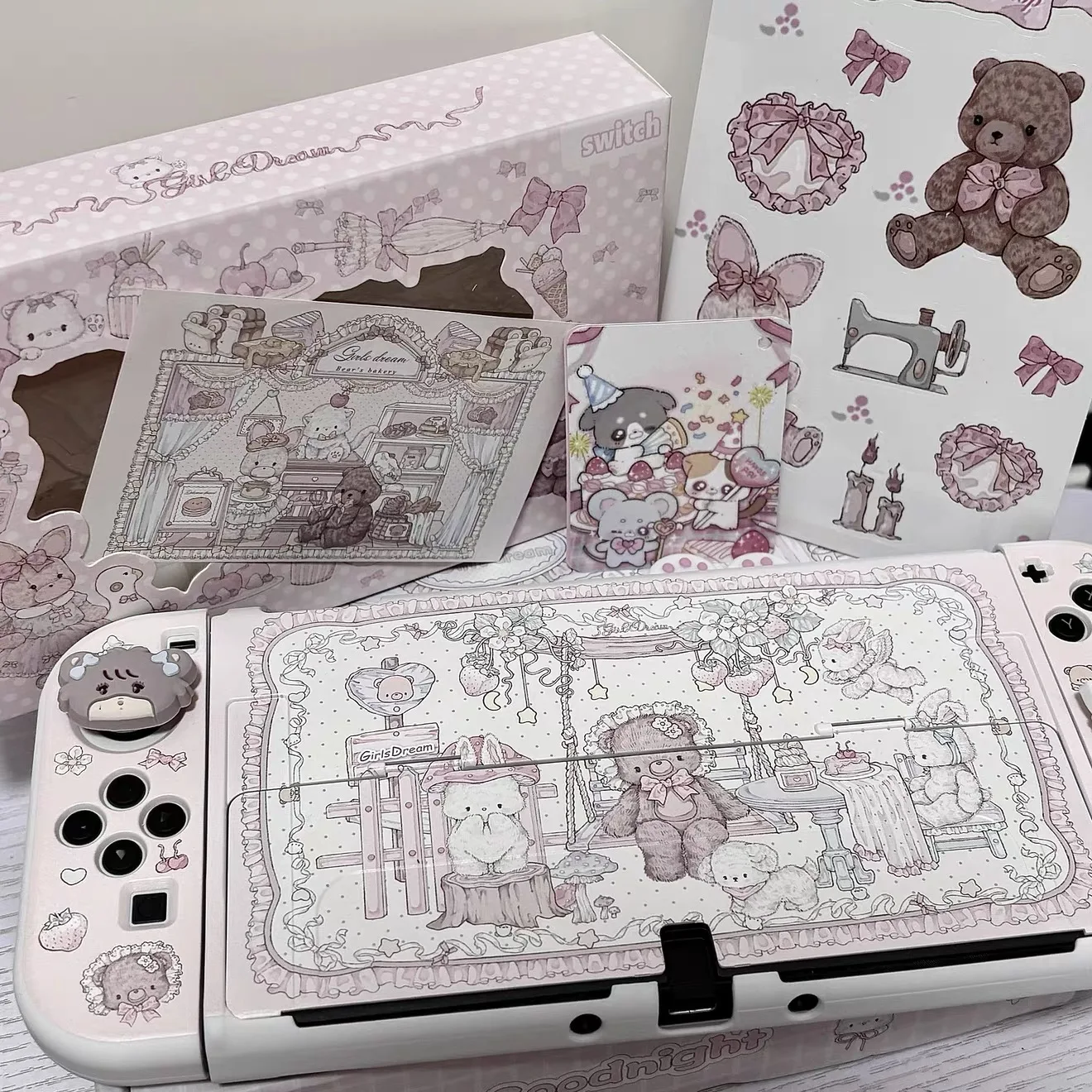 

Original game console cover for the "Young Girl Dream" tea party set, suitable for Switch, split type