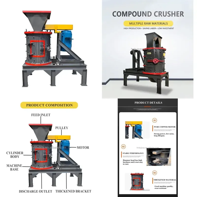 Crusher Good Price Vertical Shaft Stone Crusher Compound Mill Mini Crusher for Stone