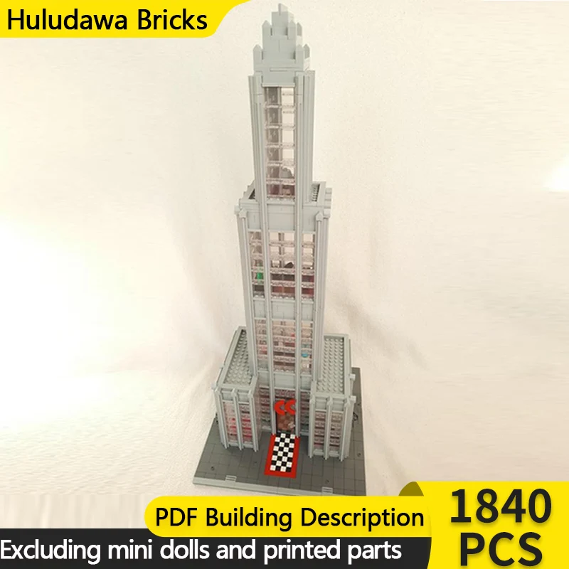 

City Street View Model MOC Building Bricks Cascading Crowns Building Modular Technology Children Holiday Gifts Assemble Toy Suit