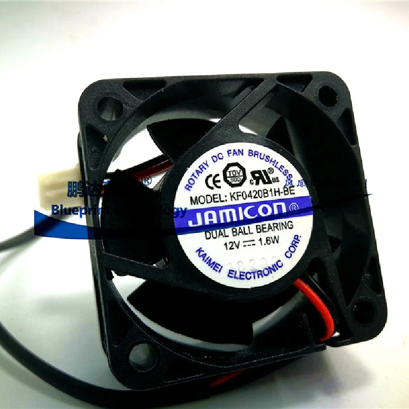 JAMICON 더블 볼 베어링 DC 냉각 팬, 최대 풍량, 4cm, 12v, 1.6w, 1.3w, 4020, 40x40x20mm, 신제품