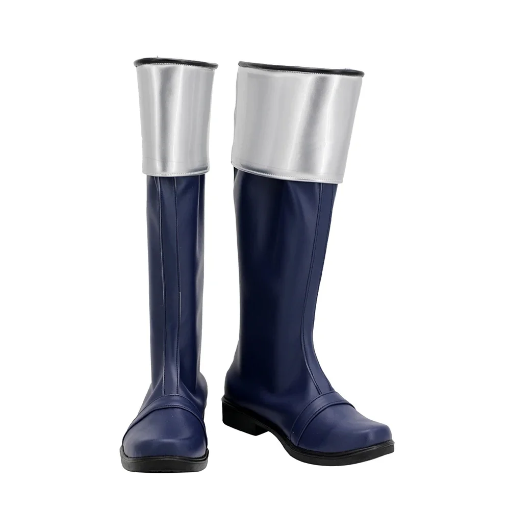 Mirai Sentai Timeranger Time Blue Cosplay Boots Blue Shoes Custom Made Any Size