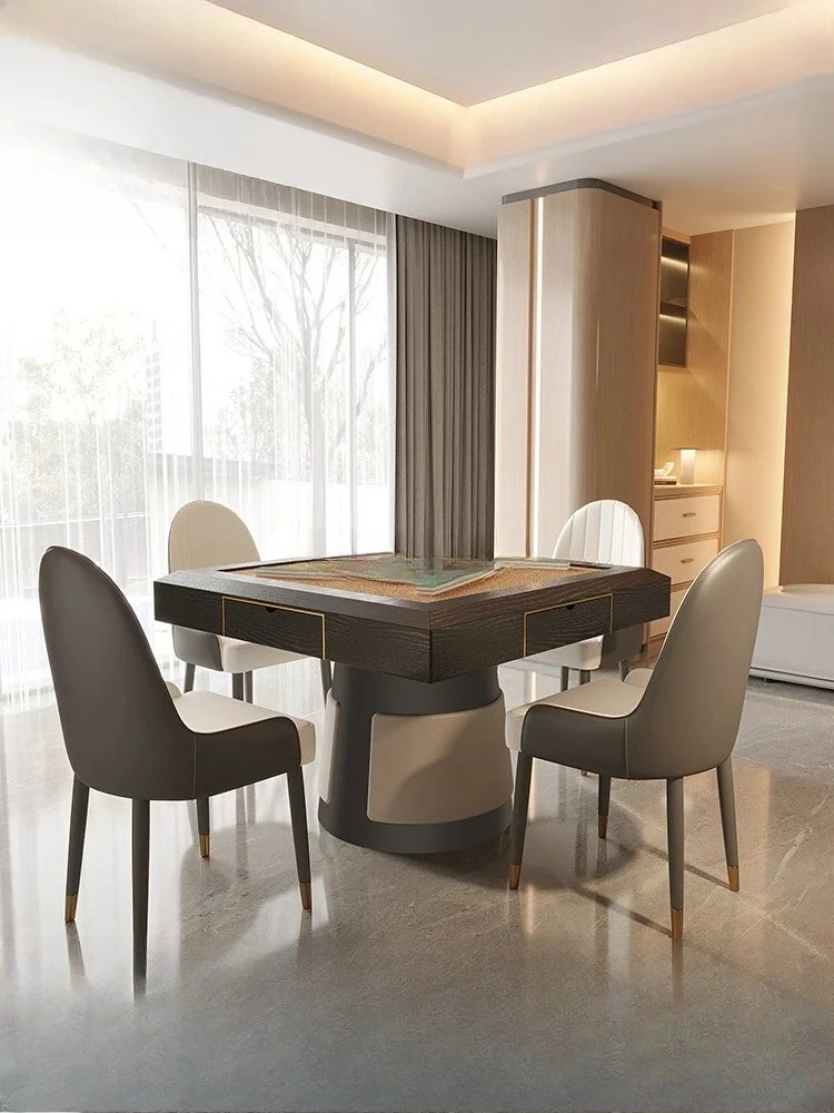 

Dining table dual-purpose multi-function automatic silent rotor mahjong machine