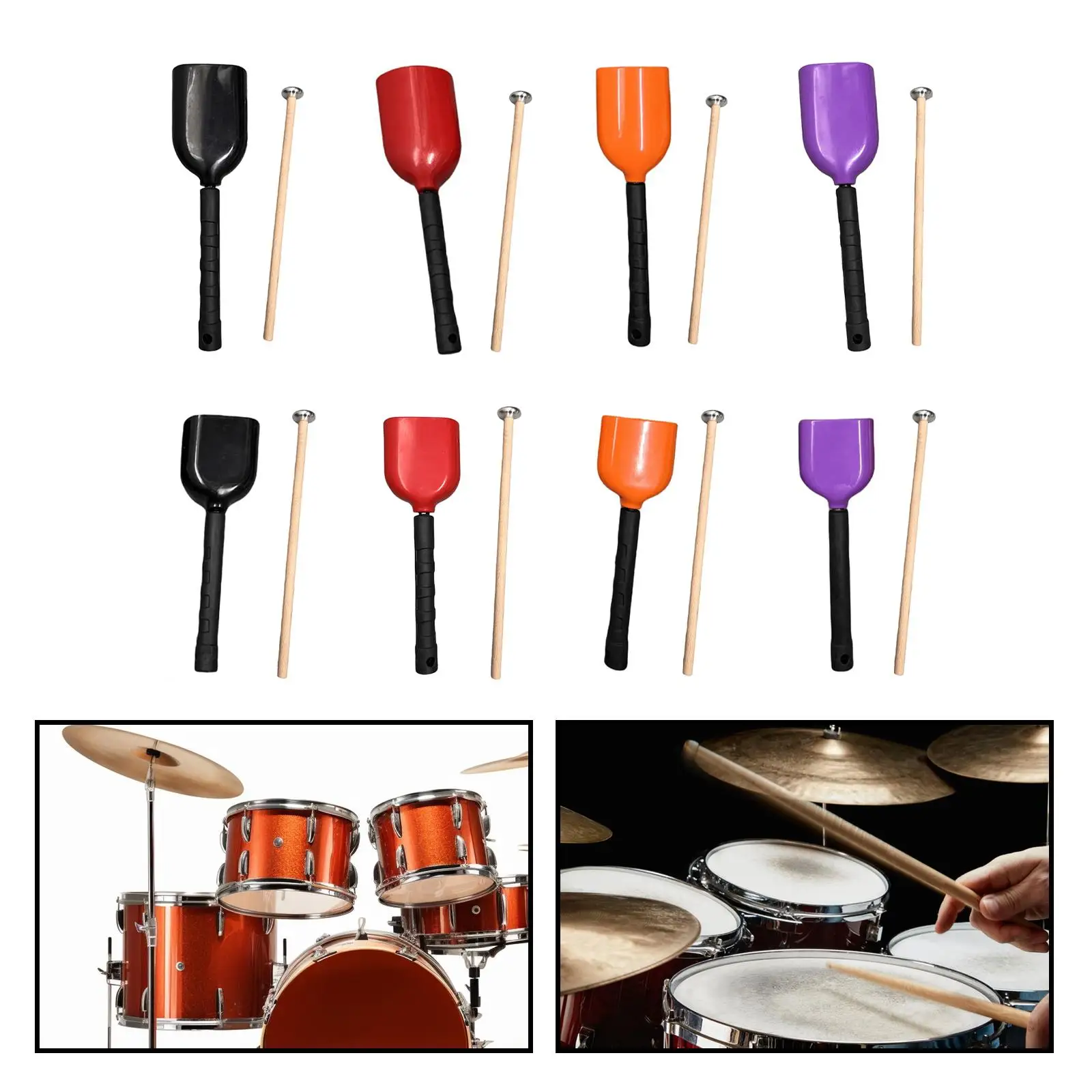 Cowbell com Handle Service, Call Bell e Mallet para Eventos Ritmo e Aniversários