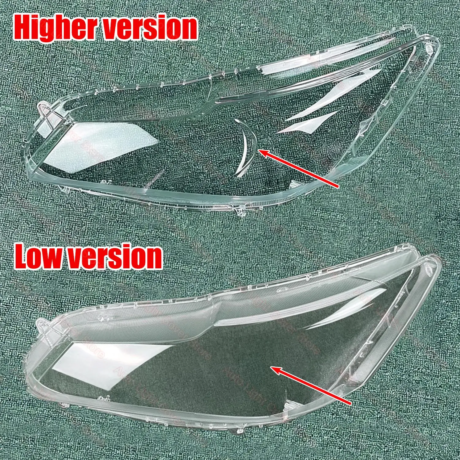 For Honda Accord 9.5 Gen 2016 2017 Headlight Lens Cover PC Clear High Low Ver Anti-Yellowing DIY Fix Cracked Faded Lamp Shell