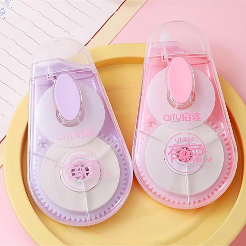 มินิน่ารักเทปแก้คำผิดหลากสีอุปกรณ์เครื่องเขียนที่ถูกต้องสำหรับการเขียนพกพาขนาดเล็กเครื่องเขียน