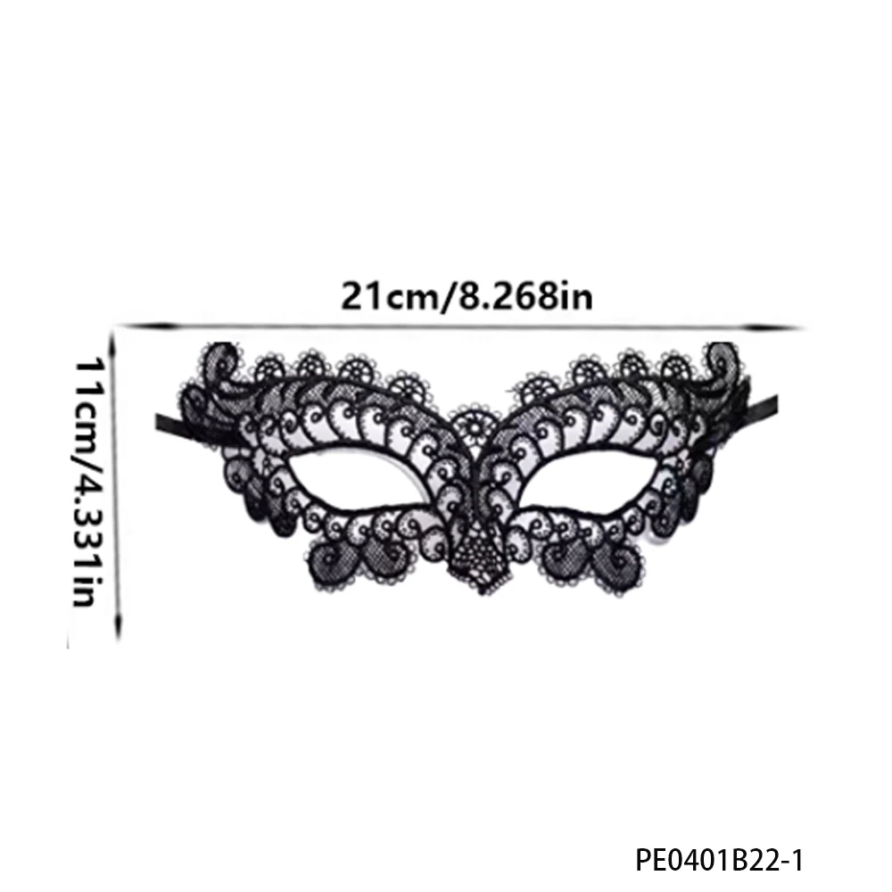 PESENAR Schwarze Spitzenmaske im 1920er-Jahre-Stil für Flapper-Kostüme und Vintage-Gatsby-Partyzubehör