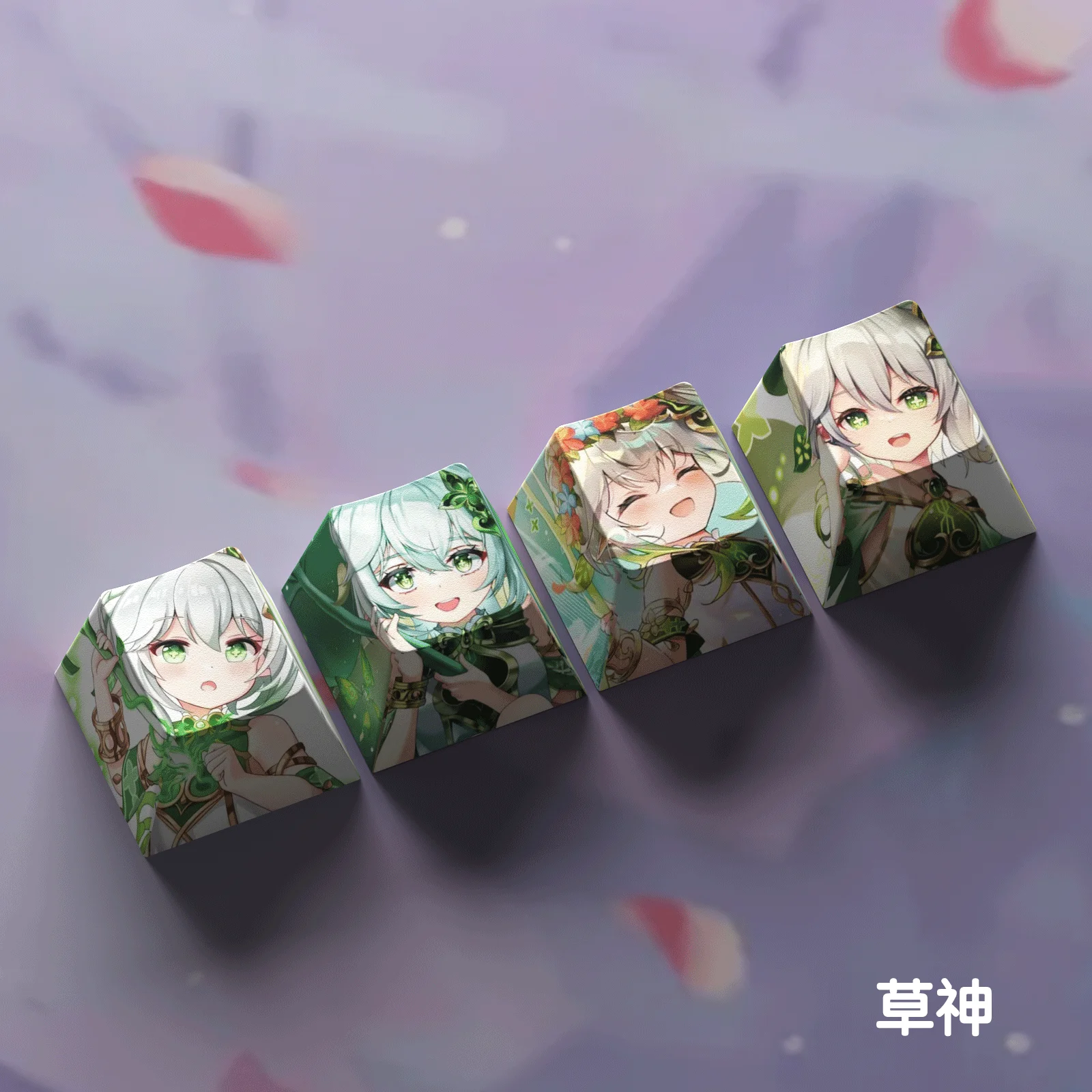 

R4 Genshin Impact Keycaps Nahida Klee Xiao Venti Keyboard Accessories Five Sides Cherry Height Anime Print Key Caps Decoration