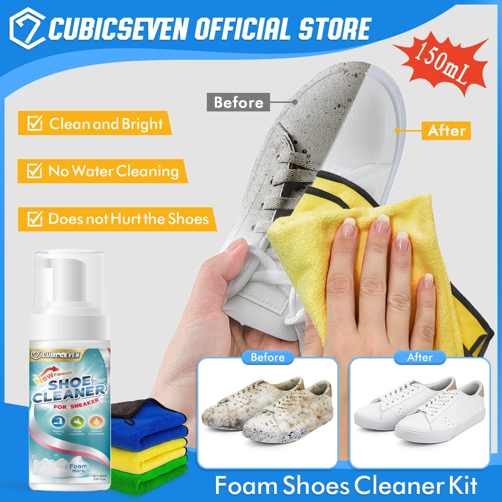 

Cubicseven Белая обувь, спрей для очистки, отбеливания, удаления грязи, пятен, полировки, очистки кроссовок, инструмент для ботинок