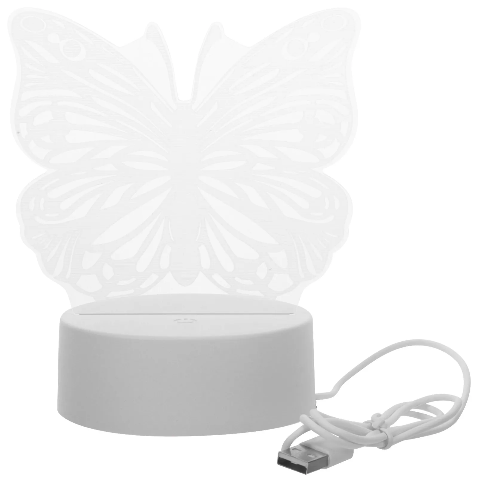 

Exquisite Acrylic Butterfly Night Light Lamp Multifunctional Desk Night Lamp Romantic Whimsical Decor for Bedroom Bar